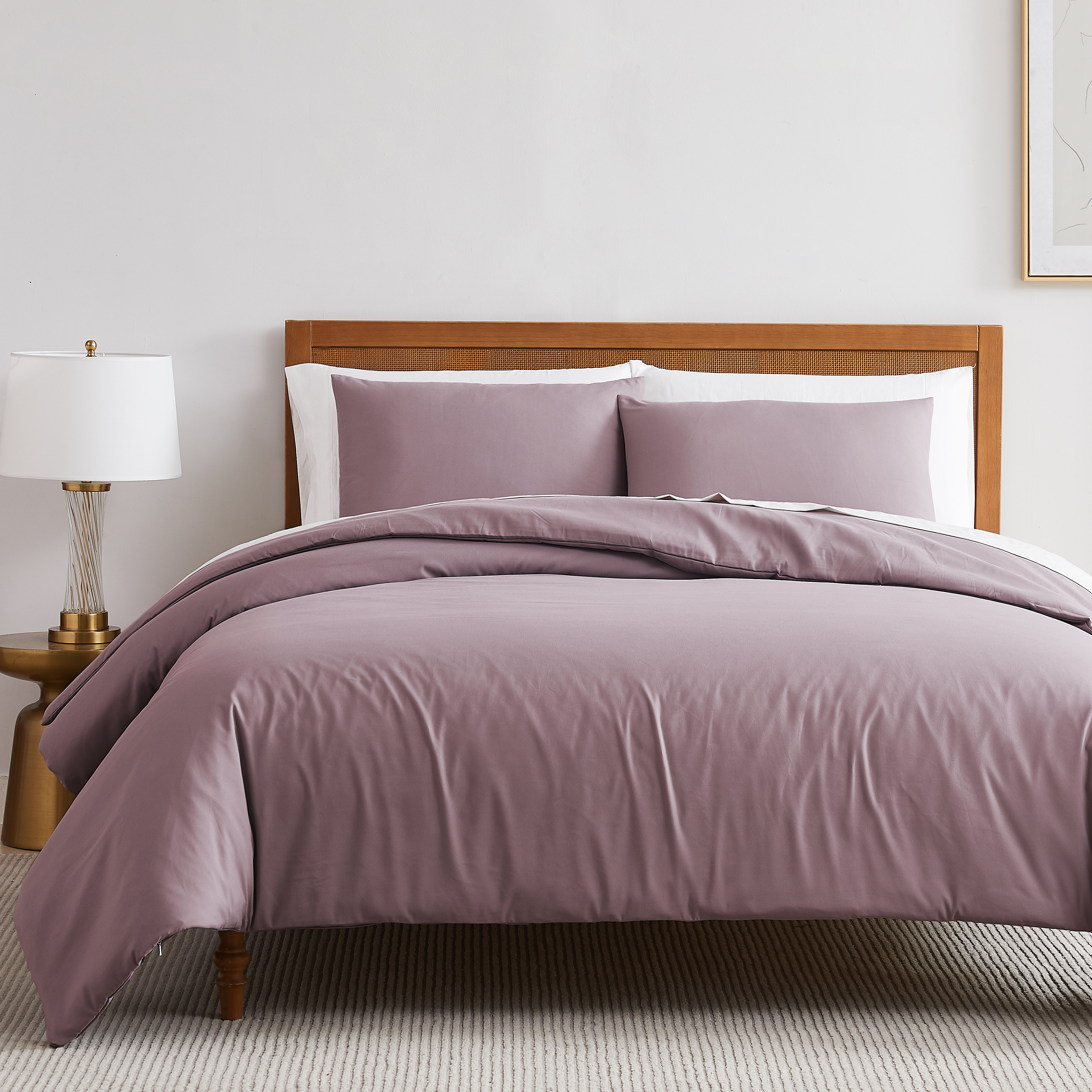 Lot of 16 Pillow Shams Pillowcase Purple Striped Print Bedding New 
