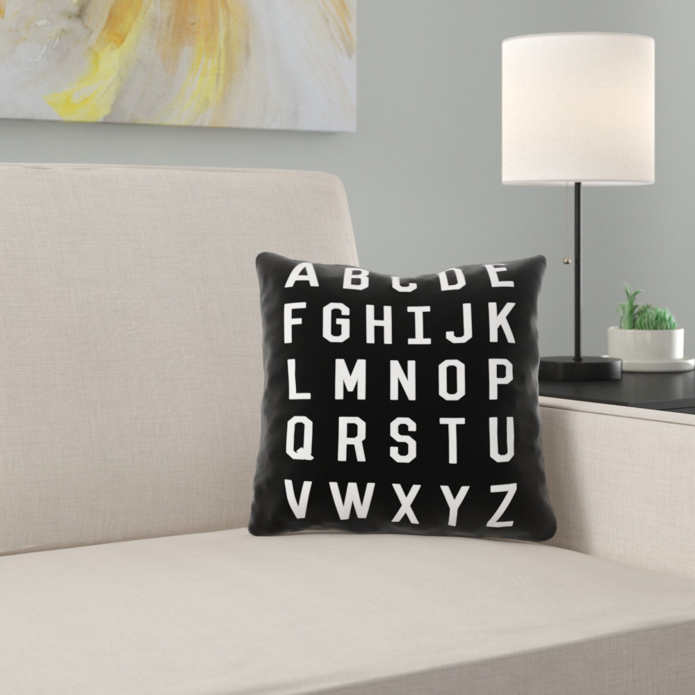 East Urban Home Alphabet Throw Pillow Wayfair