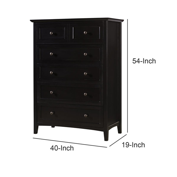 Red Barrel Studio Rodanthe Wooden 5 Drawer Chest Wayfair