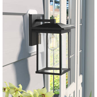 17 Stories Fincastle Brown 1 Bulb Outdoor Wall Lantern Wayfair