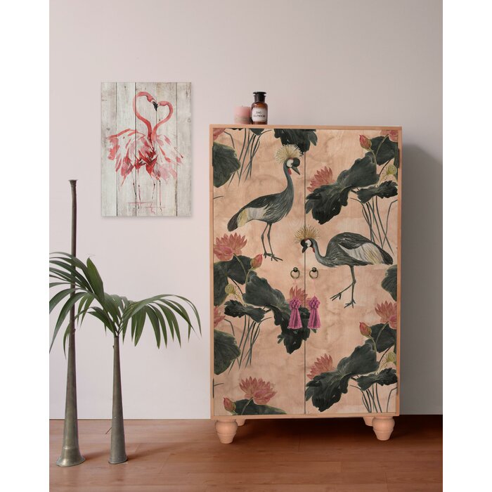 Highboard FLOWERS AND CRANES