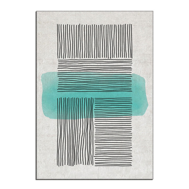 Rectangle Cylen Abstract Machine Made Flatweave Area Rug in Blue/Gray Rug Size: Rectangle 2'7" x 4'7"