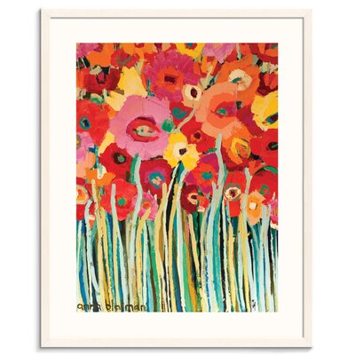 'Spring Blooms' Print Red Barrel Studio® Format: White Framed Paper, Matte Color: White, Size: 20