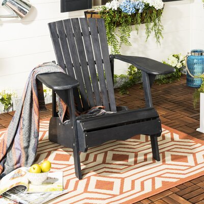 Safavieh Mopani Wood Adirondack Chair Color Dark Slate Gray