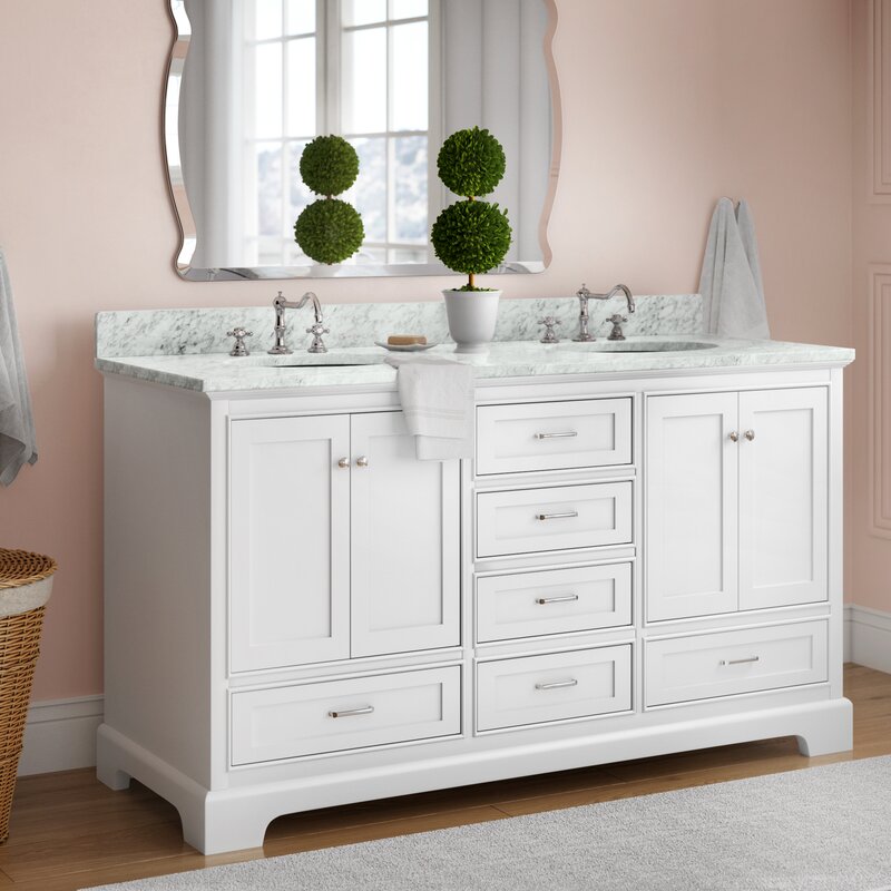 Charlton Home Diodorus 60 Double Bathroom Vanity Set Reviews Wayfair