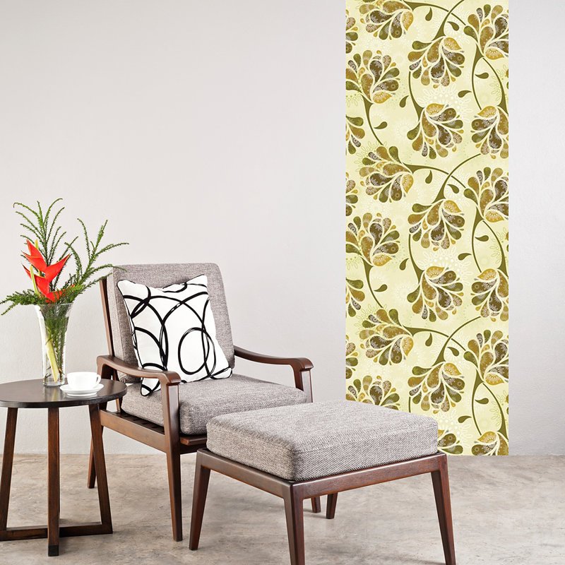 Ebern Designs Senn Paisley Flowers 48 L X 24 W Paintable Peel