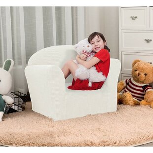 Soft Stretch Children Kids Box Cushion Armchair Slipcover By Harriet Bee