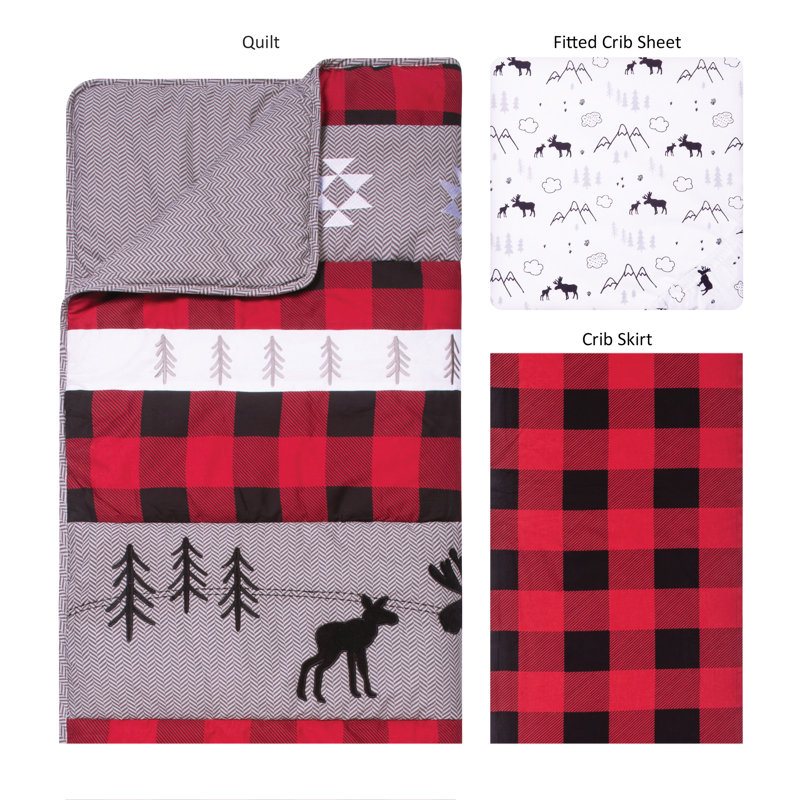 moose crib bedding set