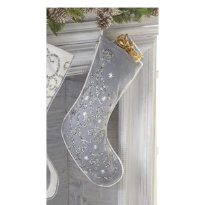 Winter Wonderland Beaded in Tree Stocking