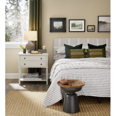 Fernandes Ticking Cotton Reversible Quilt Set