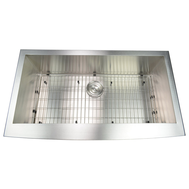 Blue Ocean 36 X 21 Apron Kitchen Sink With Sink Grid And Basket Strainer Wayfair
