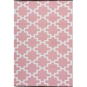 Solitude Pink/White Indoor/Outdoor Area Rug