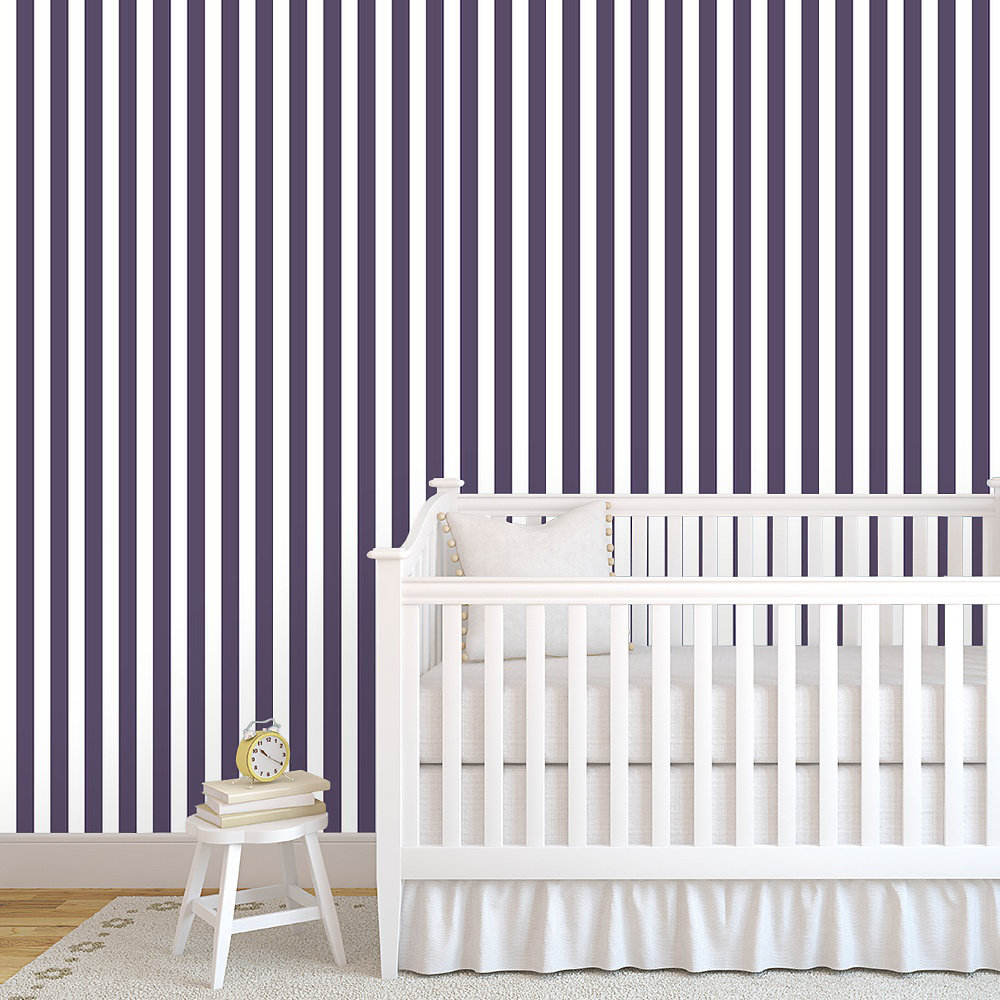Breakwater Bay Paloma Vertical Thick Lines 48 L X 24 W Paintable Peel And Stick Wallpaper Panel Wayfair