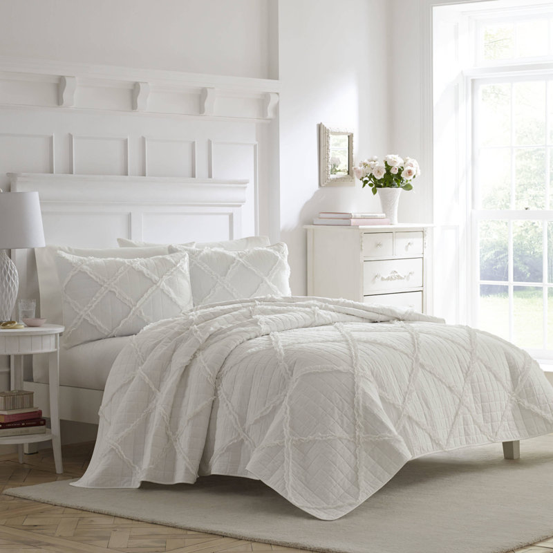 Laura Ashley Adelina White Cotton 3 Piece Duvet Cover Set Reviews Wayfair I can't wait for the weekend. adelina white cotton 3 piece duvet cover set