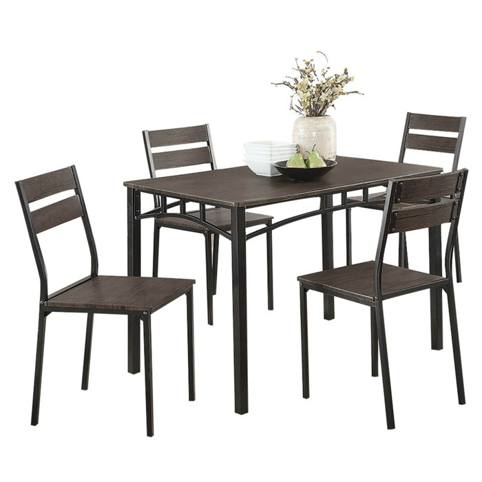 Brodhead Wooden 5 Piece Counter Height Dining Table Set Brodhead Wooden 5 Piece Counter Height Dining Table Set