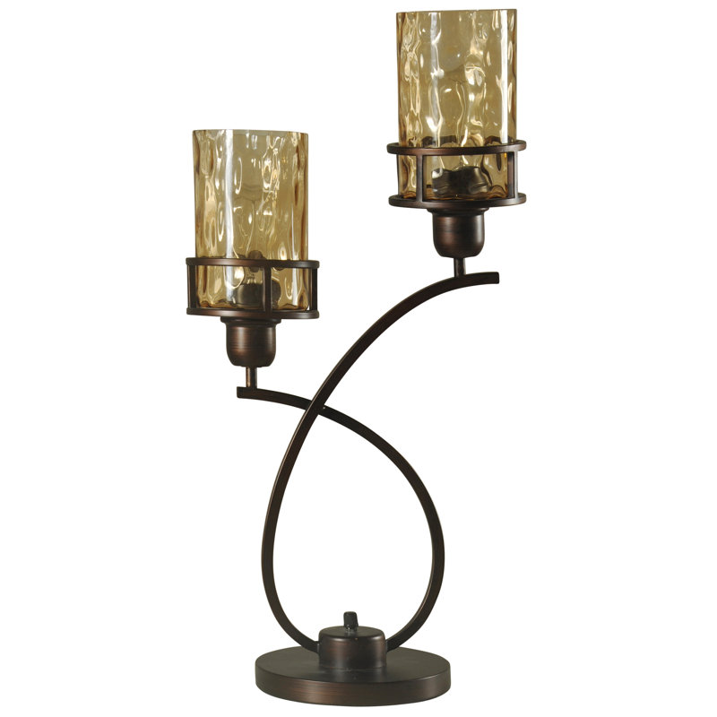 Red Barrel Studio Lehmann Metal Glass Shade Uplight 26 3 Arched