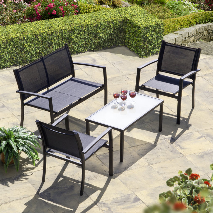 Suntime Outdoor Living Brasilia 4 Piece Sofa Seating Group