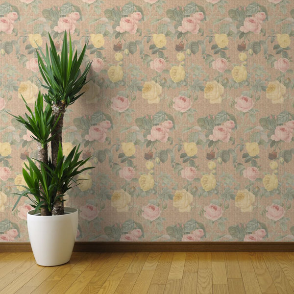 One Allium Way Brewer Victorian Roses 27 L X 24 W Wallpaper