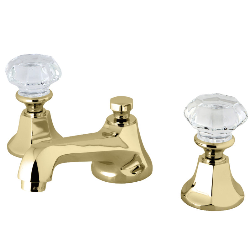 Kingston Brass Celebrity Double Crystal Handle Widespread Bathroom