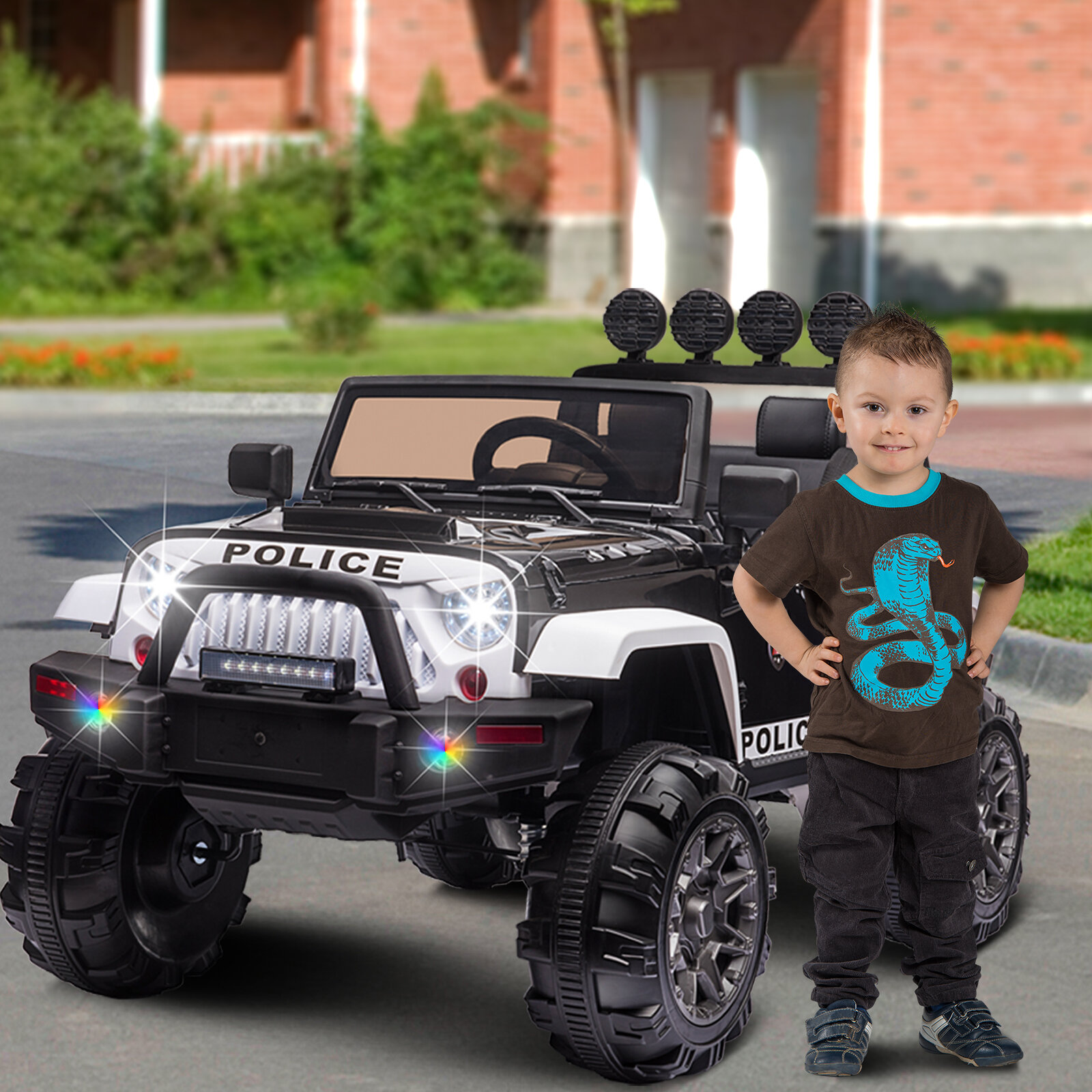 remote control power wheels police car