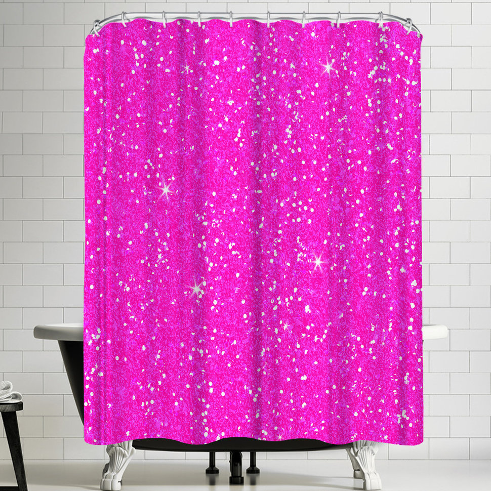 East Urban Home Wonderful Dream Pink Diamond Single Shower Curtain Wayfair