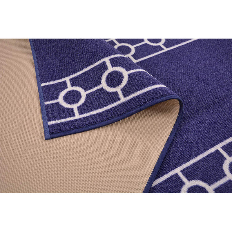 Breakwater Bay Gruenwald Geometric Tufted Navy Blue Area Rug Wayfair