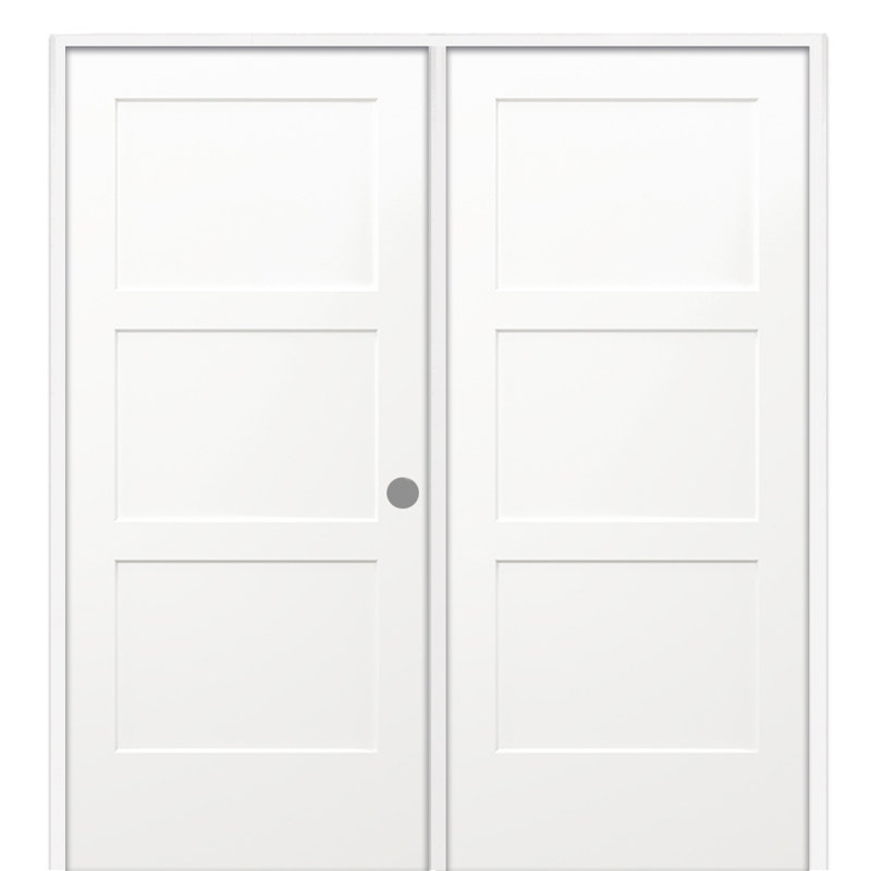 Verona Home Design Paneled Manufactured Wood Primed Left Hand