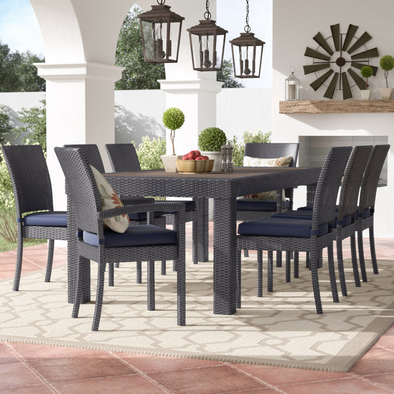 Three Posts Northridge 9 Piece Sunbrella Dining Set With Cushion Reviews Wayfair Three Posts Northridge 9 Piece Sunbrella Dining Set With Cushion Reviews Wayfair
