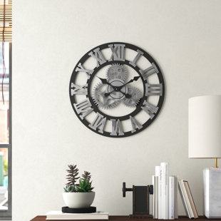 by  54CM Large Black Kitchen Wall Clocks Silent Simple Style for Living Room Bedroom Decor UMI 