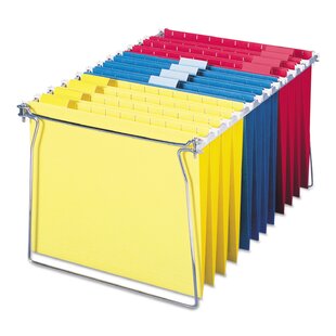 Letter Size Plastic 2 Pack Hanging File Frame Steel Adjustable 14 to 18-Inches 