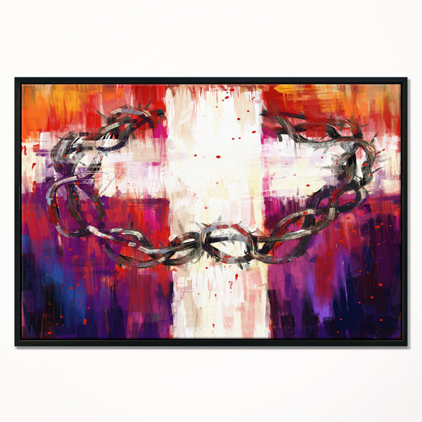East Urban Home Crown Of Thorns Framed Oil Painting Print On