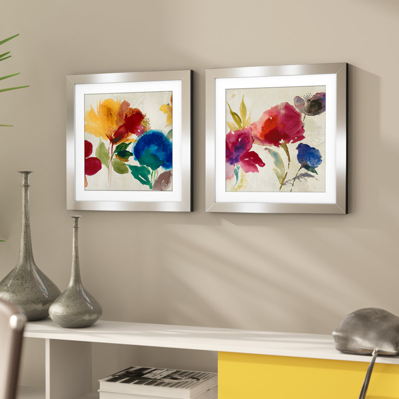 Latitude Run Inflorescence Ii 2 Piece Framed Watercolor Painting