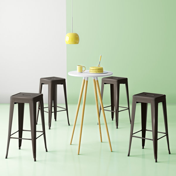 matte black counter height stools