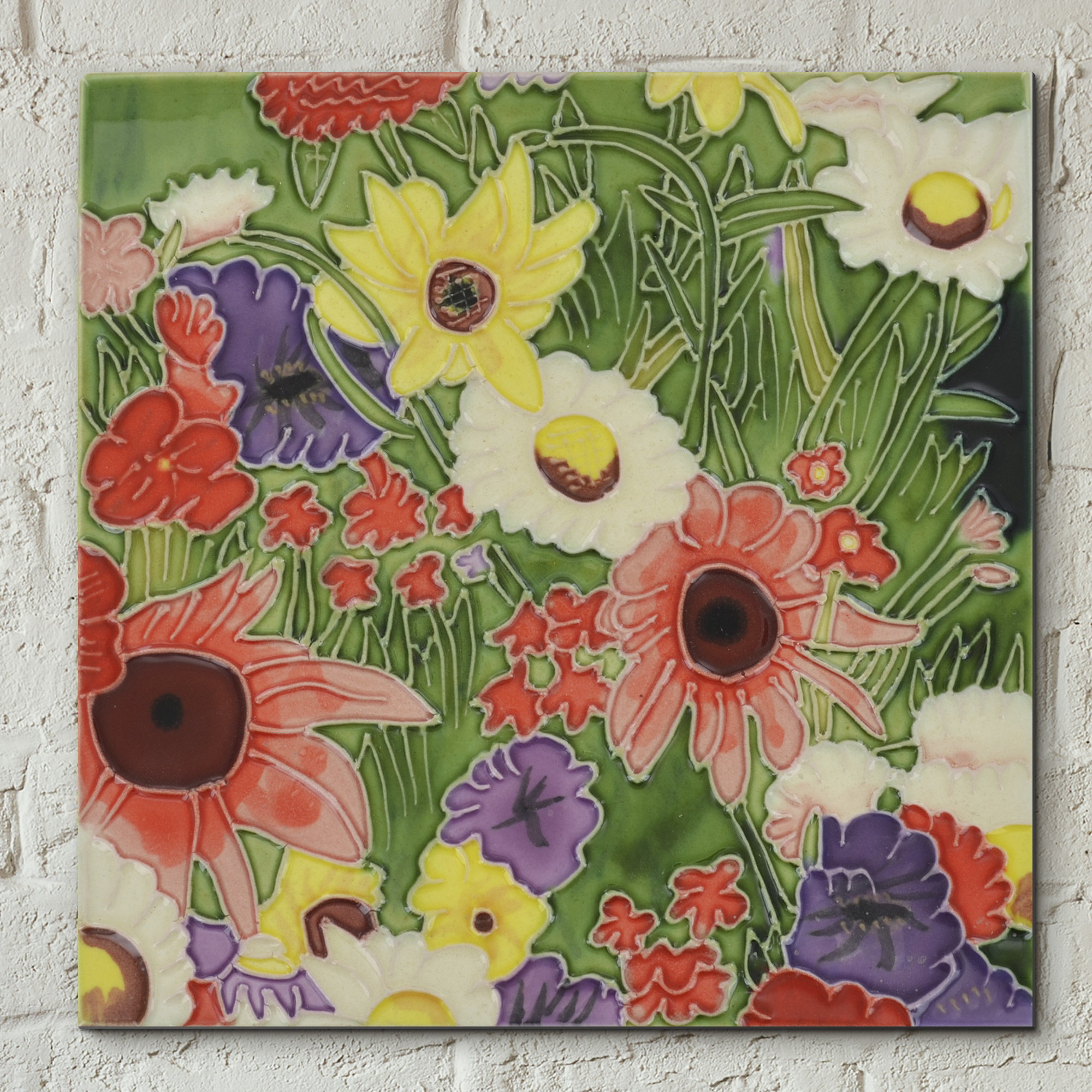 Get Wallpaper East Urban Home Hand Painted Florwer Montage Colourful Wall Decor Desktop Wallpaper Free
