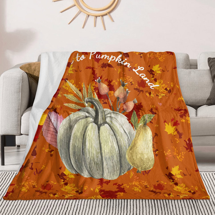 for Bed Sofa Chair Picnic Travel Pumpkins White Microfiber Flannel Blankets Lightweight Warm Camping Blanket All Season Indoor Air Conditioning Blanket for Bed Sofa Chair Picnic Travel Pumpkins White Microfiber Flannel Blankets Lightweight Warm Camping Blanket All Season Indoor Air Conditioning Blanket