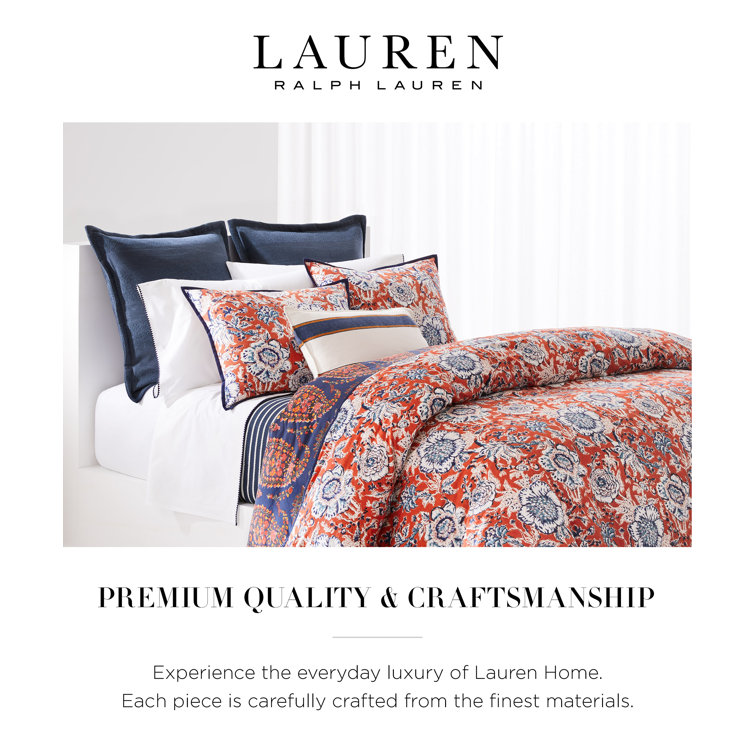 Lauren Ralph Lauren Tessa 100% Cotton Percale Duvet Cover Set & Reviews |  Wayfair