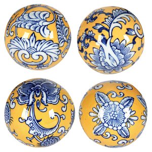 Ceramic Orb Sculpture (Set of 4)