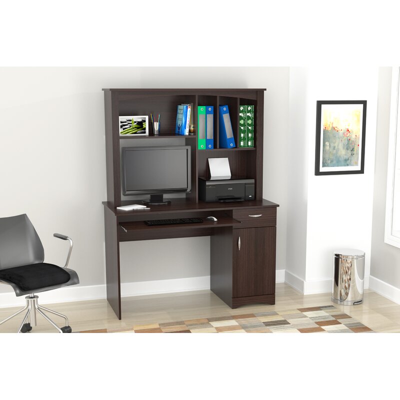 Ebern Designs Bernie Computer Desk With Hutch Reviews Wayfair