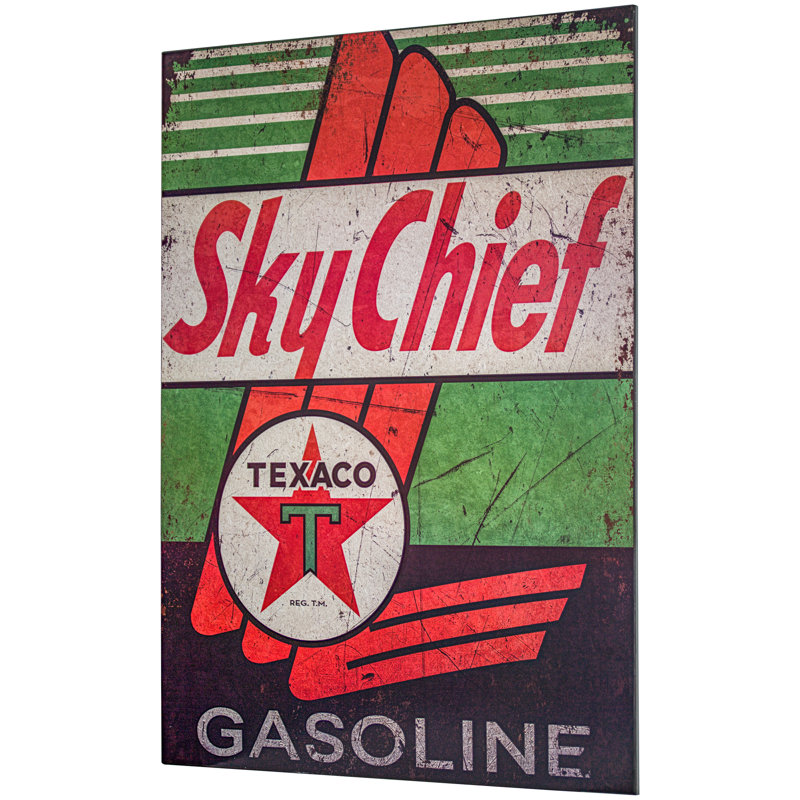 SKY CHIEF TEXACO SUPER HIGH GLOSS RECTANGLE OUTDOOR 4/" x 5/" DECAL STICKER