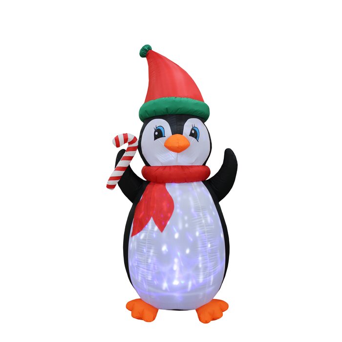 The Seasonal Aisle Penguin with Disco Lights Inflatable | Wayfair.ie