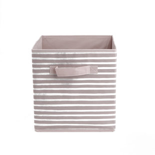 Storage Bins For Closet Wayfair Mind Reader Storage Bin Stripes Design Foldable Basket With Handles Decorative Bins Cube Organizer Bathroom Bedroom
