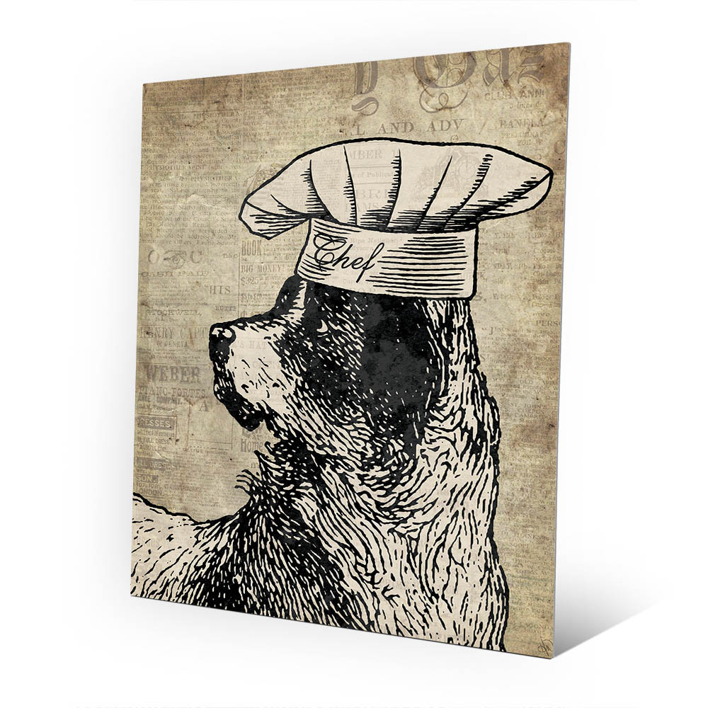 Click Wall Art Chef Dog Brown Graphic Art On Metal Wayfair