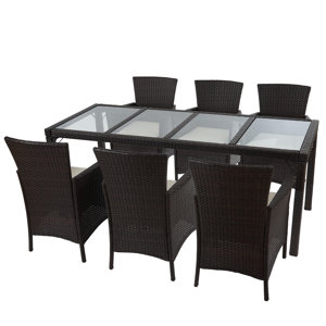6-Sitzer Loungemöbel-Set Alair aus Polyrattan m..
