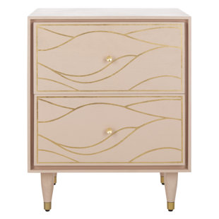 Go to store & view more images Clarkfield Wave 2 Drawer Nightstand by House of Hampton