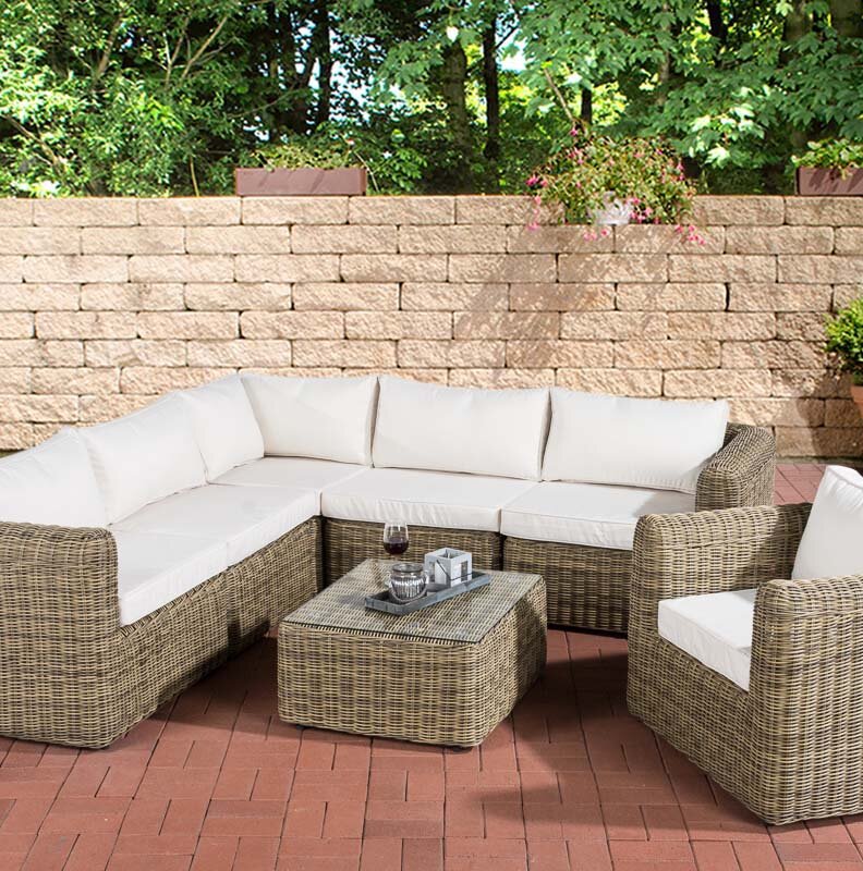 Garten Living 6Sitzer LoungeSet Pudsey aus Polyrattan