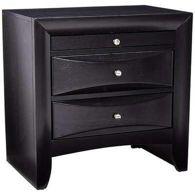 Kiki Wooden 2 Drawer Nightstand Latitude Run