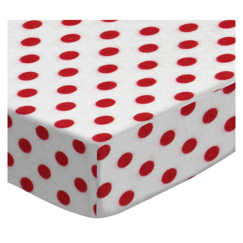 red fitted crib sheet