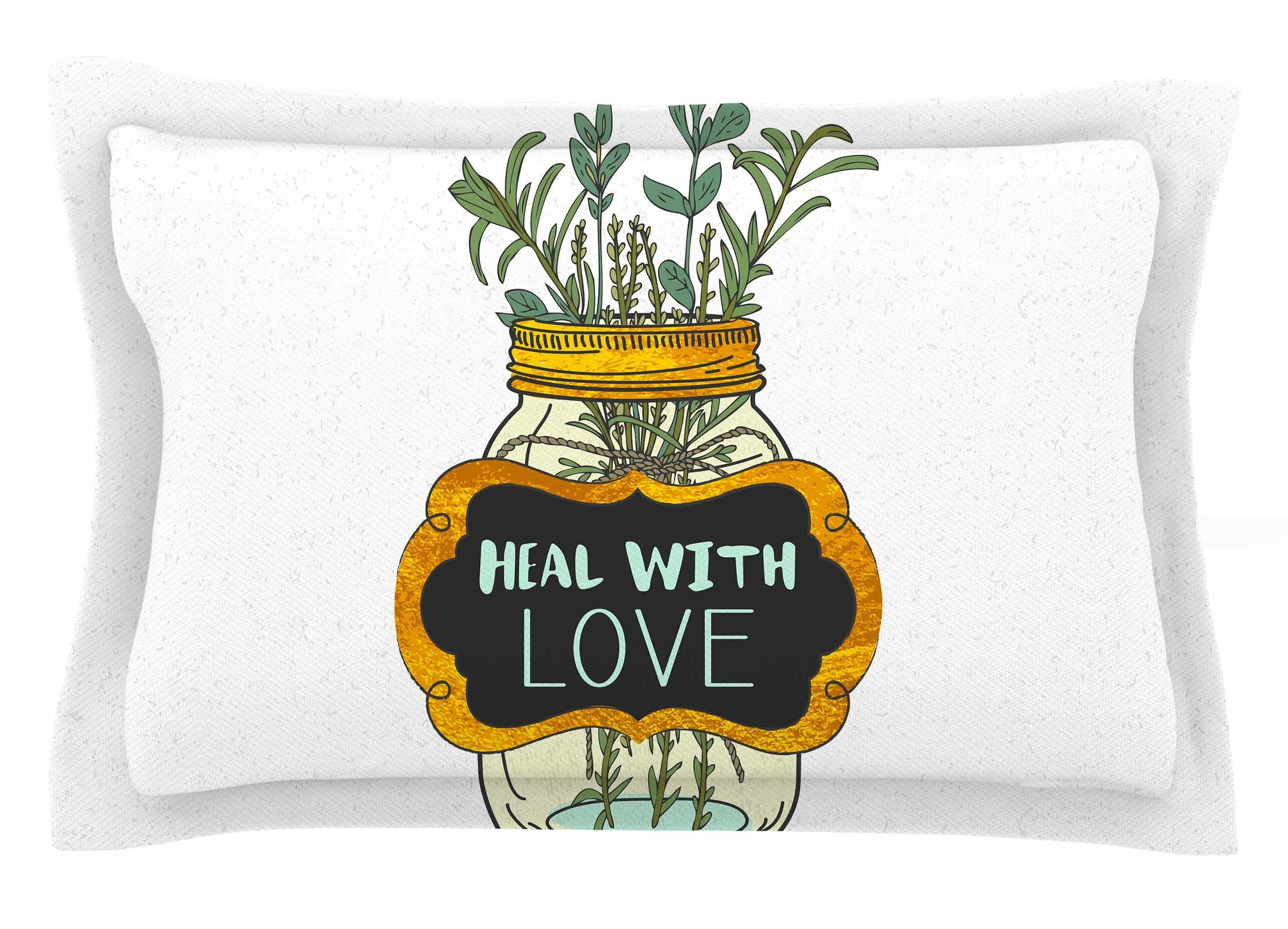 East Urban Home Pom Graphic Design Heal With Love Illustration
