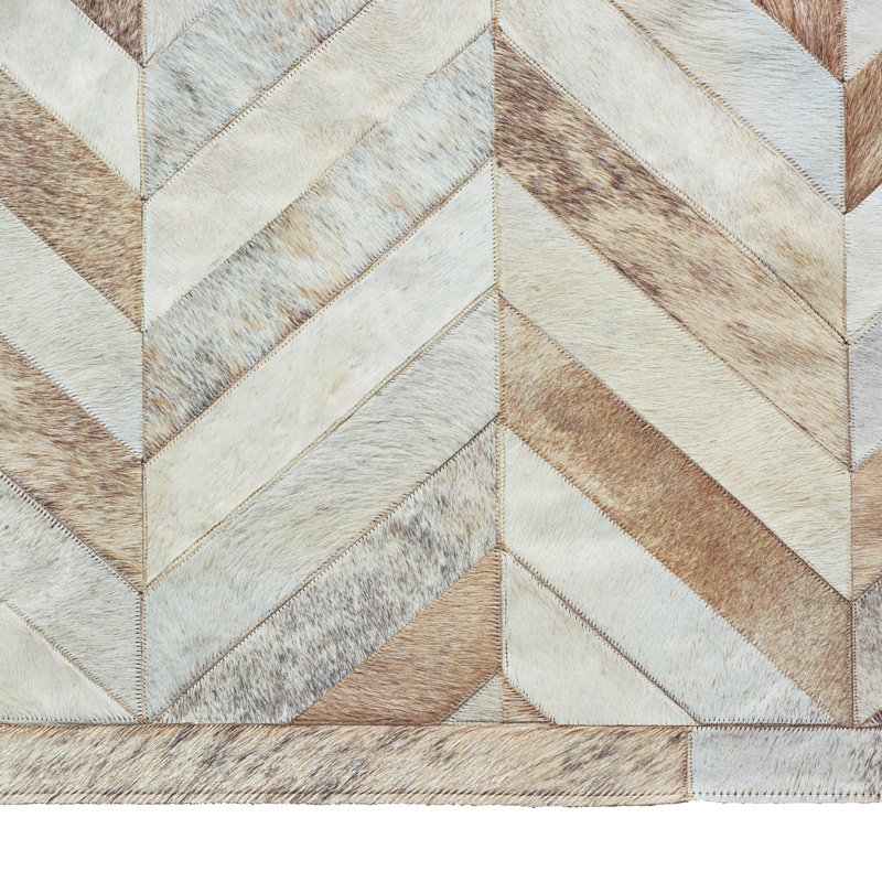 Loon Peak Tober Chevron Handmade Taupe Beige Ivory Area Rug Wayfair