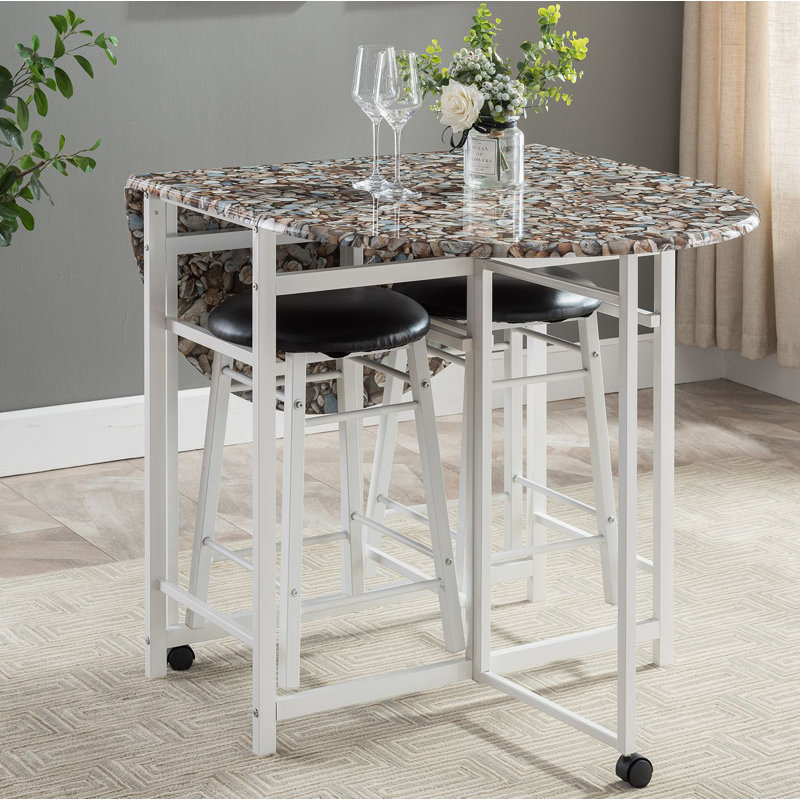 Winston Porter Cuyahoga 3 Piece Pub Table Set Reviews Wayfair